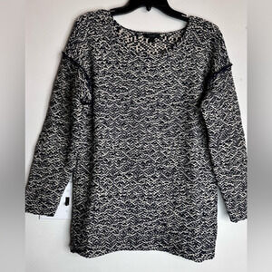 J. CREW Relaxed Wideneck Sweater Navy Pebble Size‎ Small